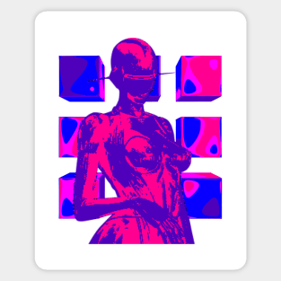 Pixel Cyborg 02 Sticker